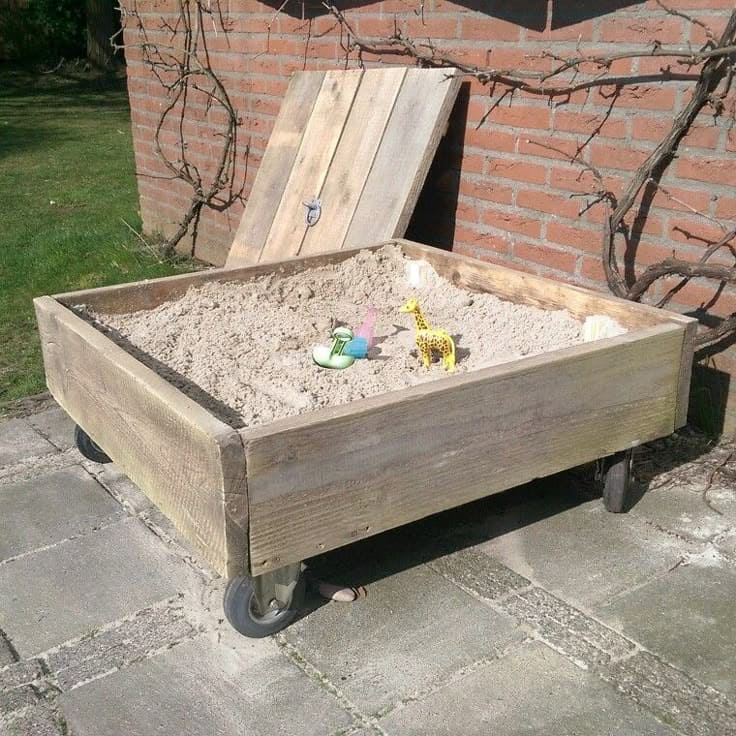 Rustic Mobile Sandbox for Easy Playtime